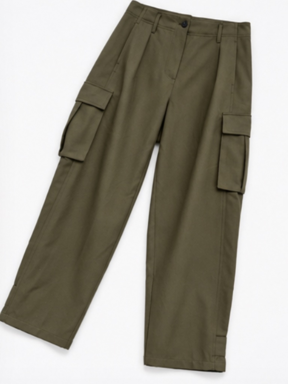 Zara Olive Green Cargo Pants Utility Trousers NWT Size 10
